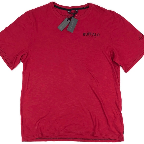 Buffalo David Bitton Red V-Neck T-Shirt XXL Sz 2XL - Picture 2 of 8